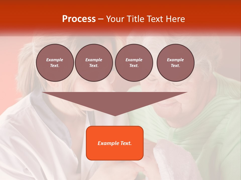 A Woman And An Older Woman Looking At A Cell Phone PowerPoint Template