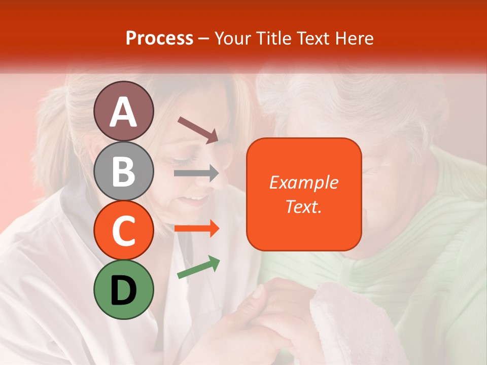 A Woman And An Older Woman Looking At A Cell Phone PowerPoint Template