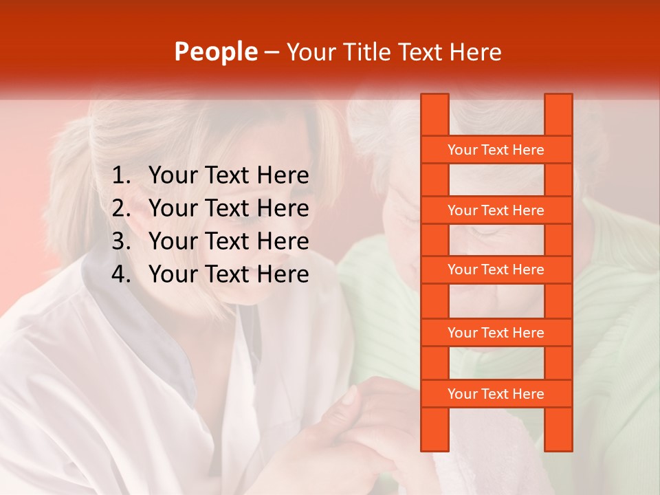 A Woman And An Older Woman Looking At A Cell Phone PowerPoint Template