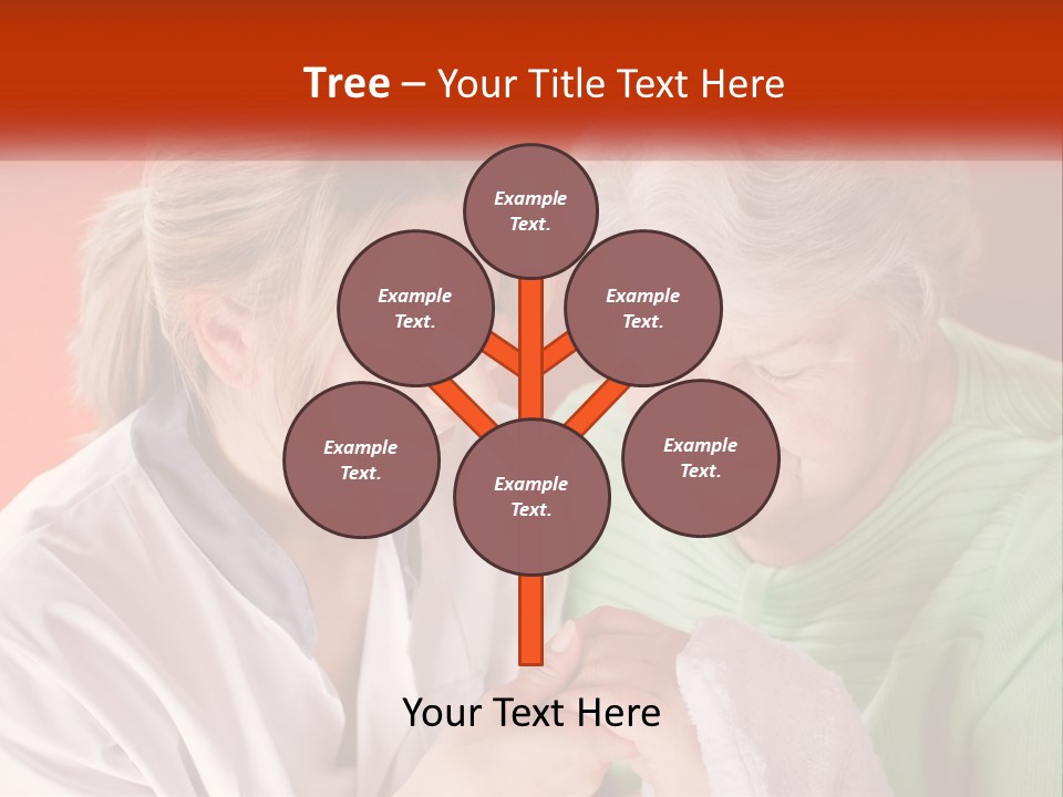 A Woman And An Older Woman Looking At A Cell Phone PowerPoint Template