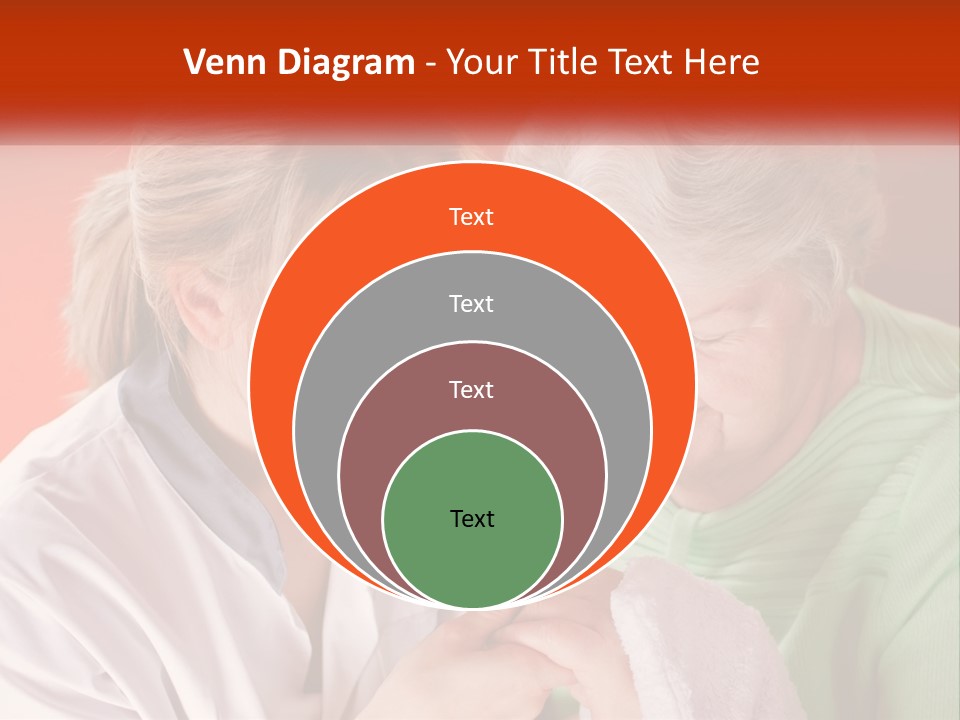 A Woman And An Older Woman Looking At A Cell Phone PowerPoint Template