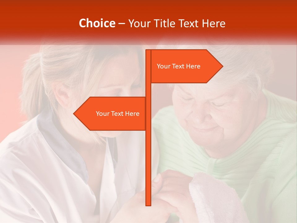 A Woman And An Older Woman Looking At A Cell Phone PowerPoint Template