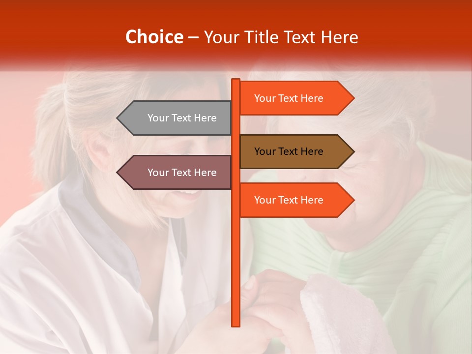 A Woman And An Older Woman Looking At A Cell Phone PowerPoint Template