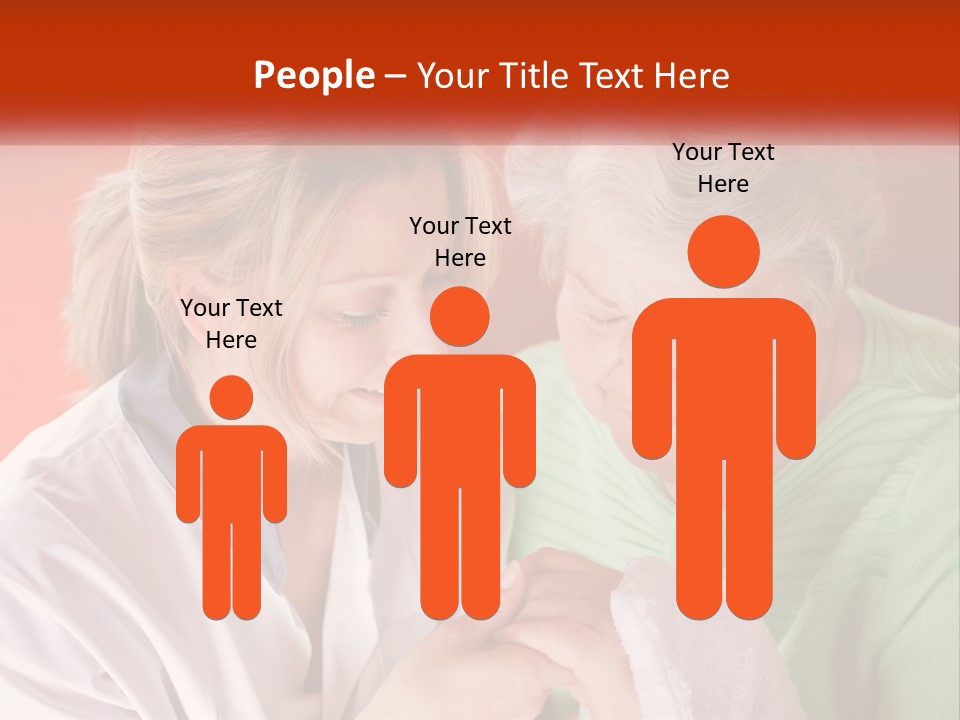 A Woman And An Older Woman Looking At A Cell Phone PowerPoint Template