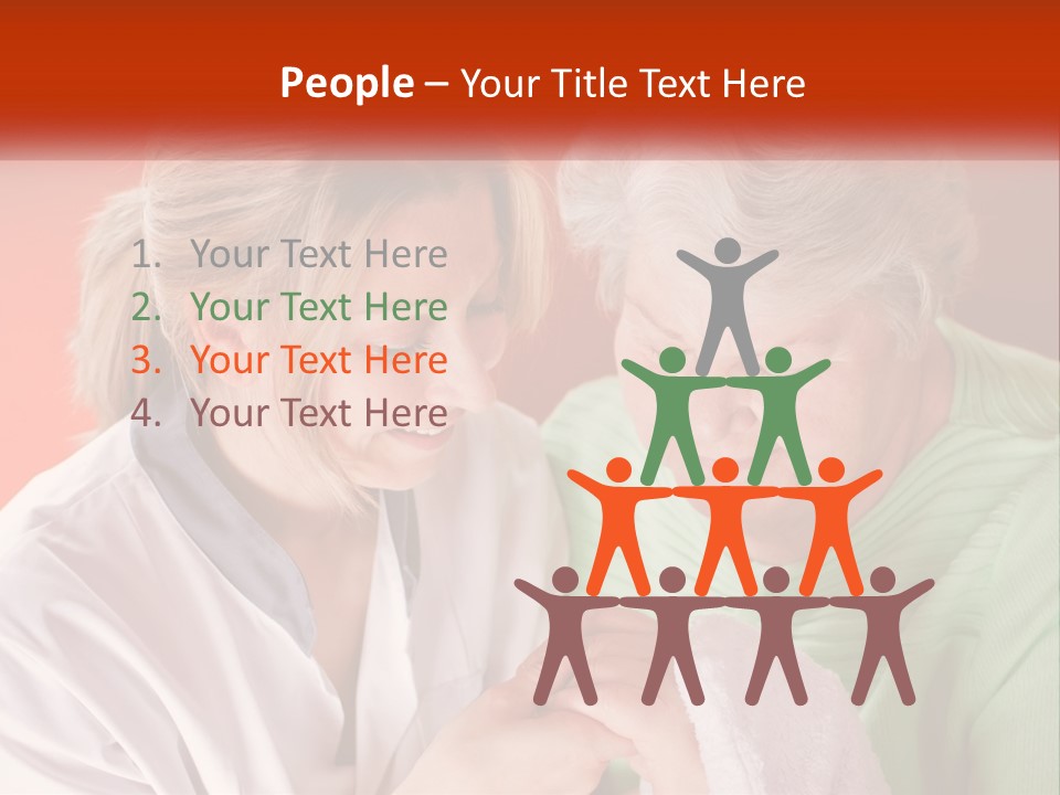 A Woman And An Older Woman Looking At A Cell Phone PowerPoint Template