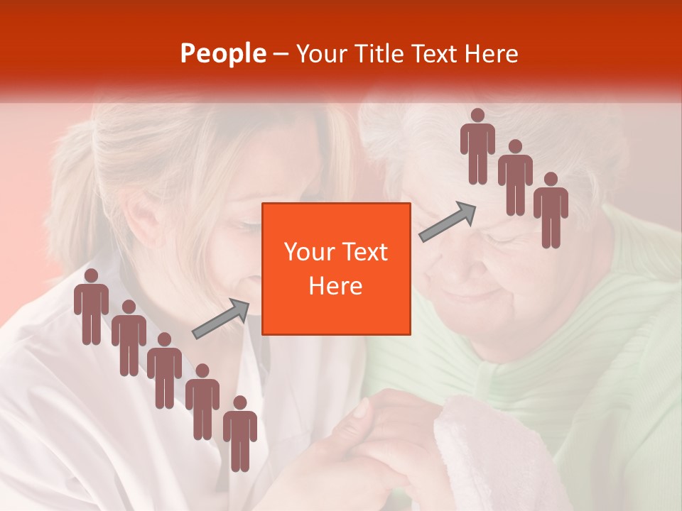 A Woman And An Older Woman Looking At A Cell Phone PowerPoint Template