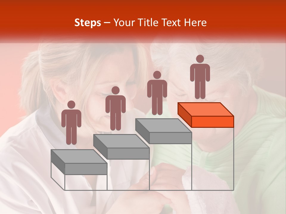 A Woman And An Older Woman Looking At A Cell Phone PowerPoint Template