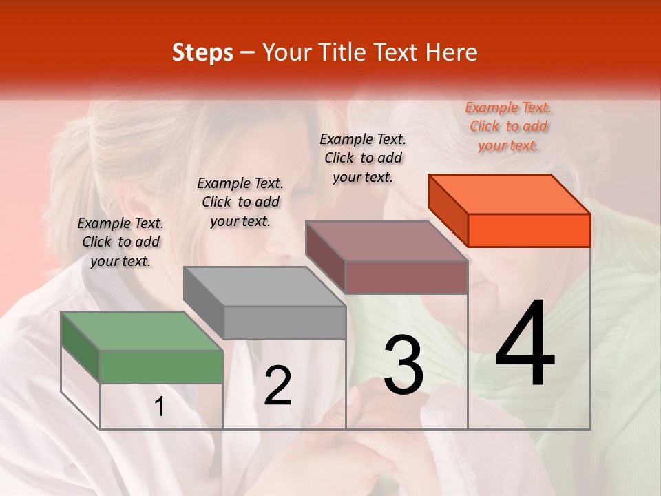 A Woman And An Older Woman Looking At A Cell Phone PowerPoint Template
