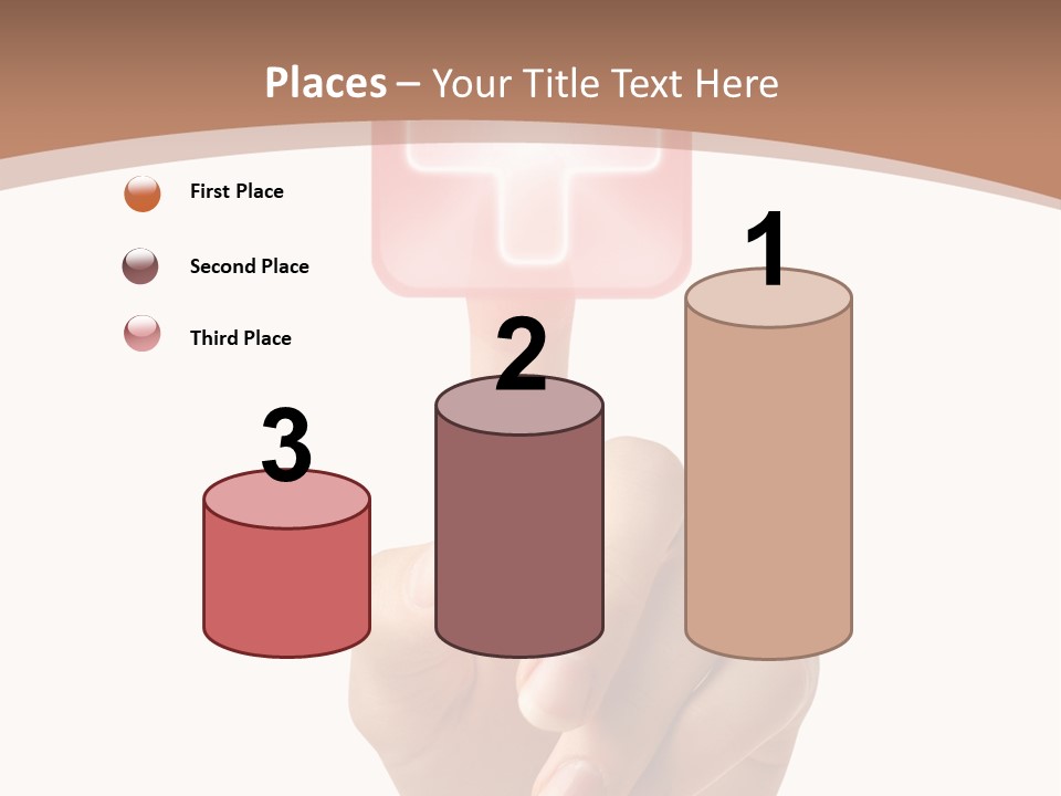 A Person Touching A Button With A Cross On It PowerPoint Template