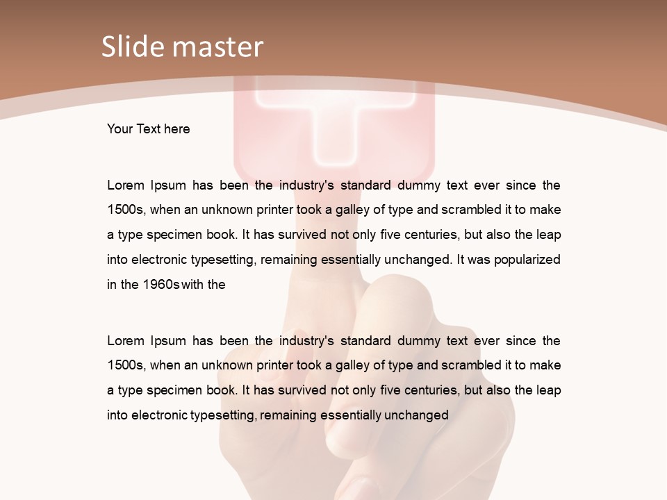 A Person Touching A Button With A Cross On It PowerPoint Template