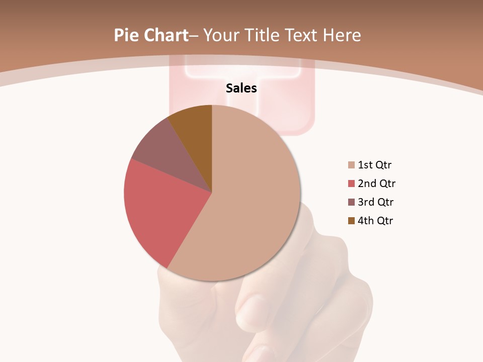 A Person Touching A Button With A Cross On It PowerPoint Template