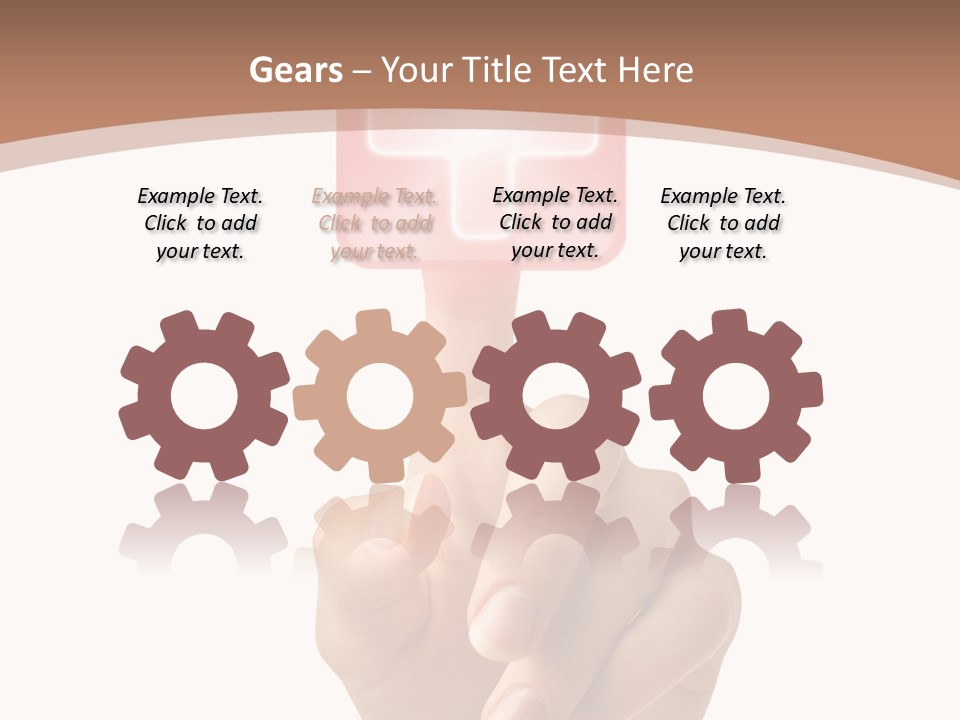 A Person Touching A Button With A Cross On It PowerPoint Template