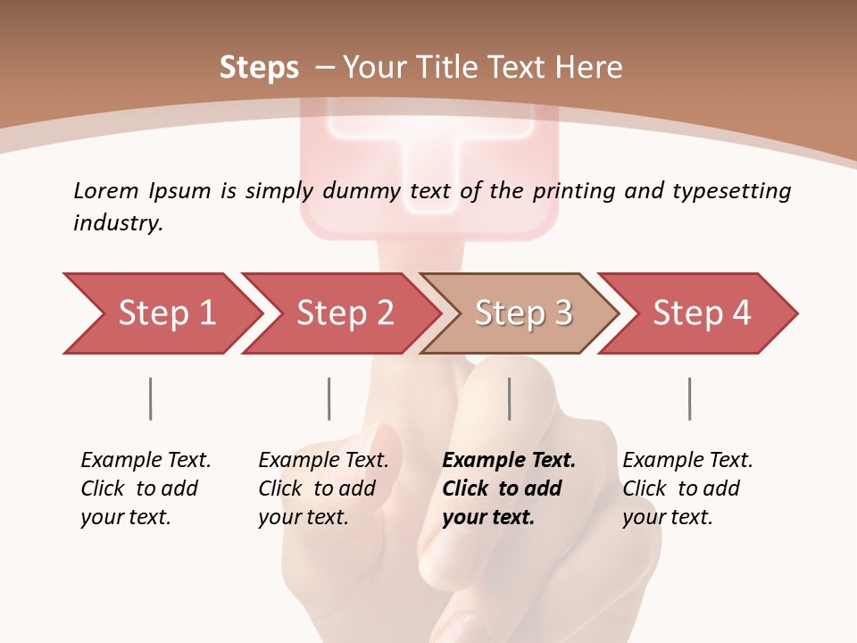 A Person Touching A Button With A Cross On It PowerPoint Template