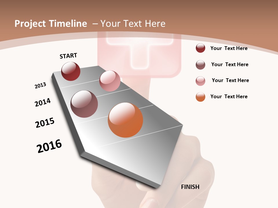 A Person Touching A Button With A Cross On It PowerPoint Template