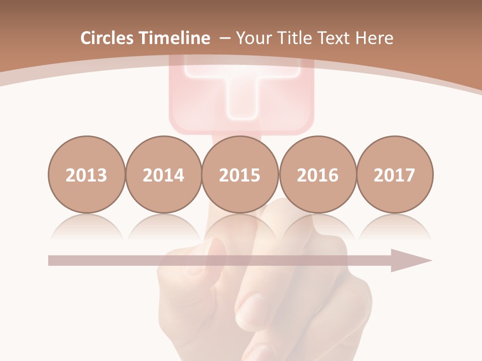 A Person Touching A Button With A Cross On It PowerPoint Template