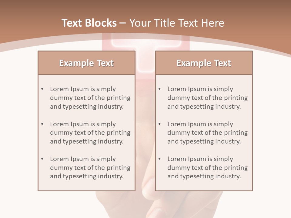 A Person Touching A Button With A Cross On It PowerPoint Template