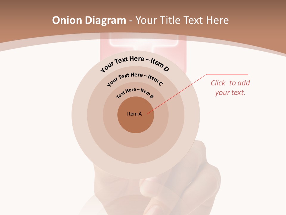 A Person Touching A Button With A Cross On It PowerPoint Template