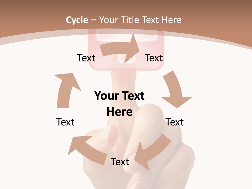 A Person Touching A Button With A Cross On It PowerPoint Template