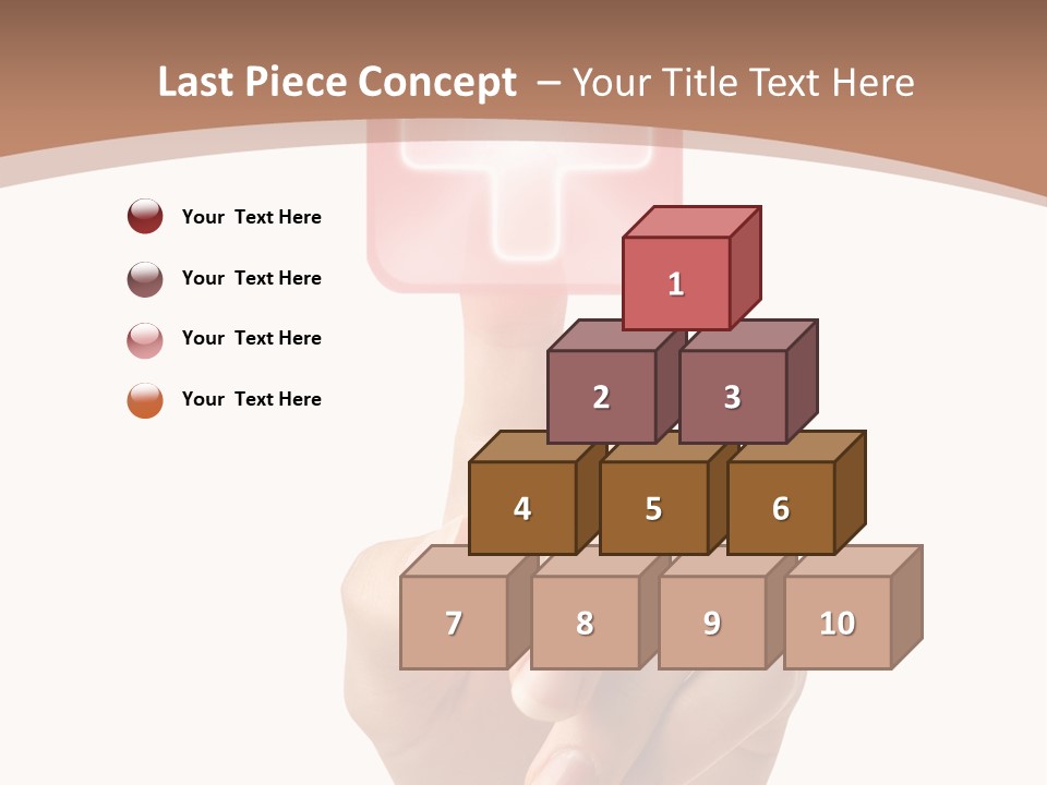 A Person Touching A Button With A Cross On It PowerPoint Template