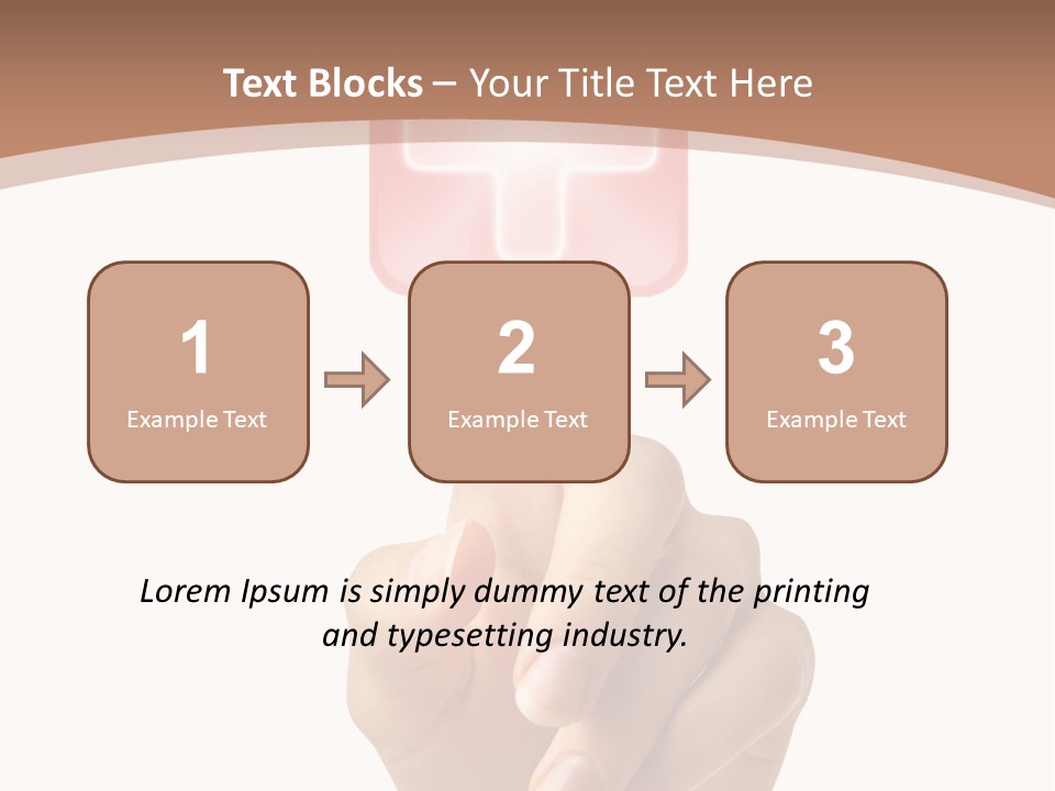 A Person Touching A Button With A Cross On It PowerPoint Template