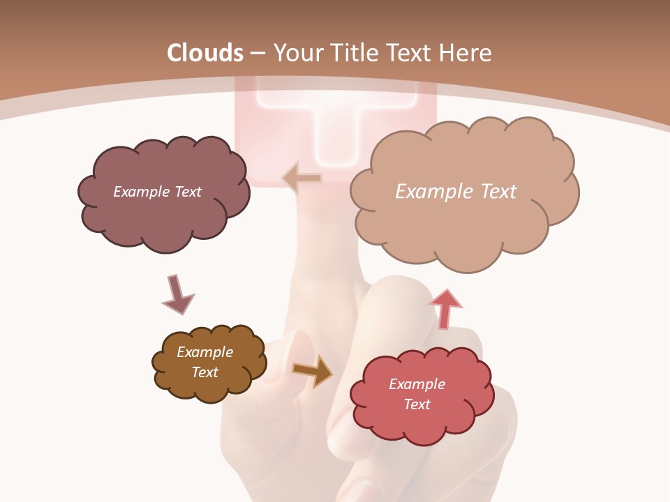 A Person Touching A Button With A Cross On It PowerPoint Template