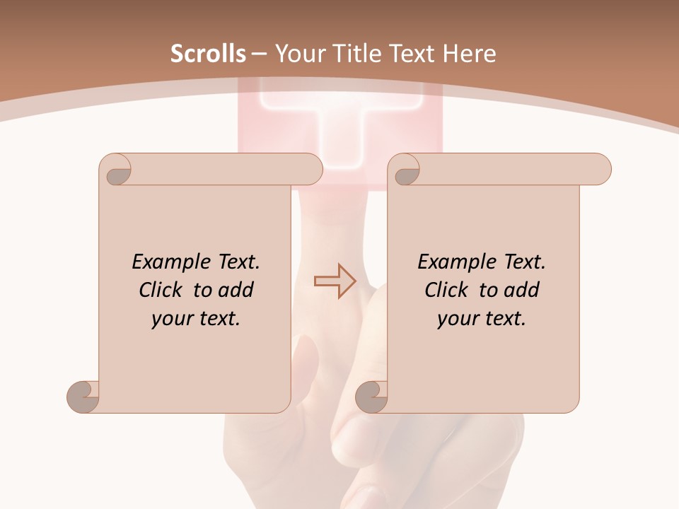 A Person Touching A Button With A Cross On It PowerPoint Template