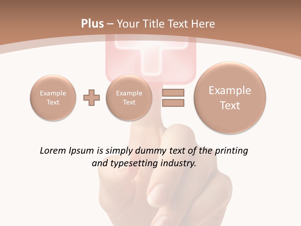 A Person Touching A Button With A Cross On It PowerPoint Template