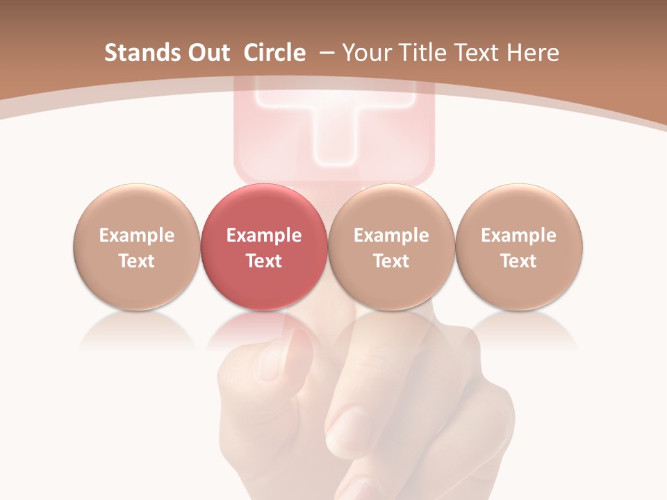 A Person Touching A Button With A Cross On It PowerPoint Template