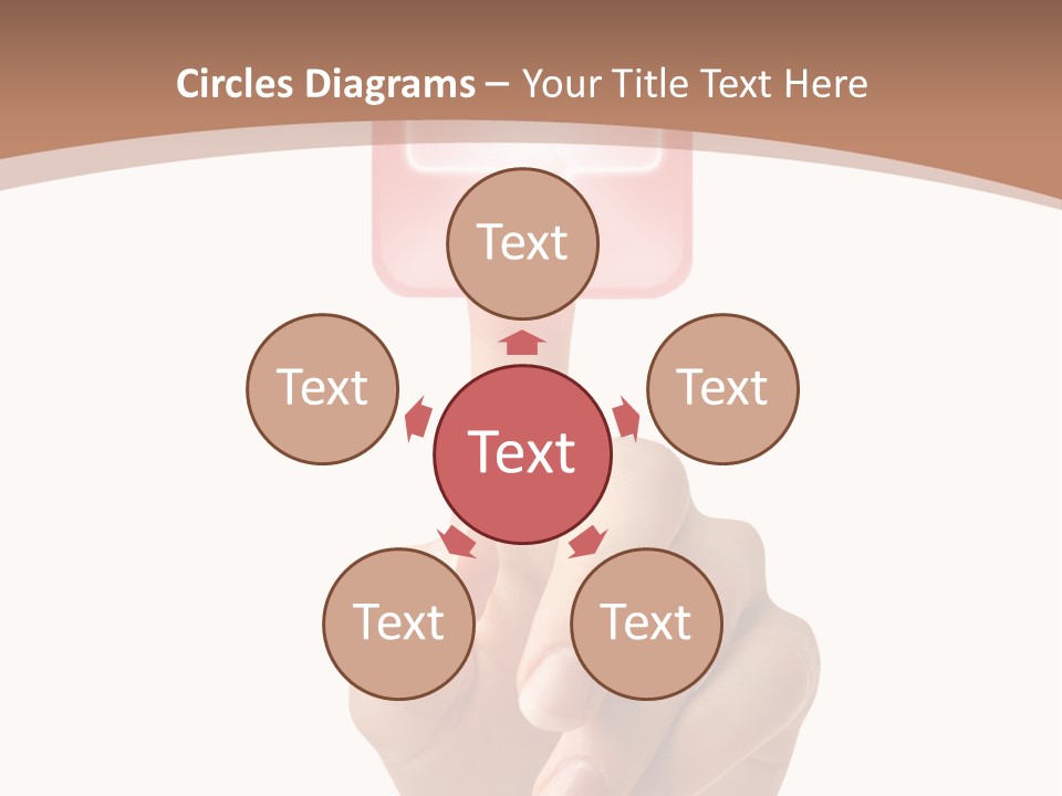 A Person Touching A Button With A Cross On It PowerPoint Template