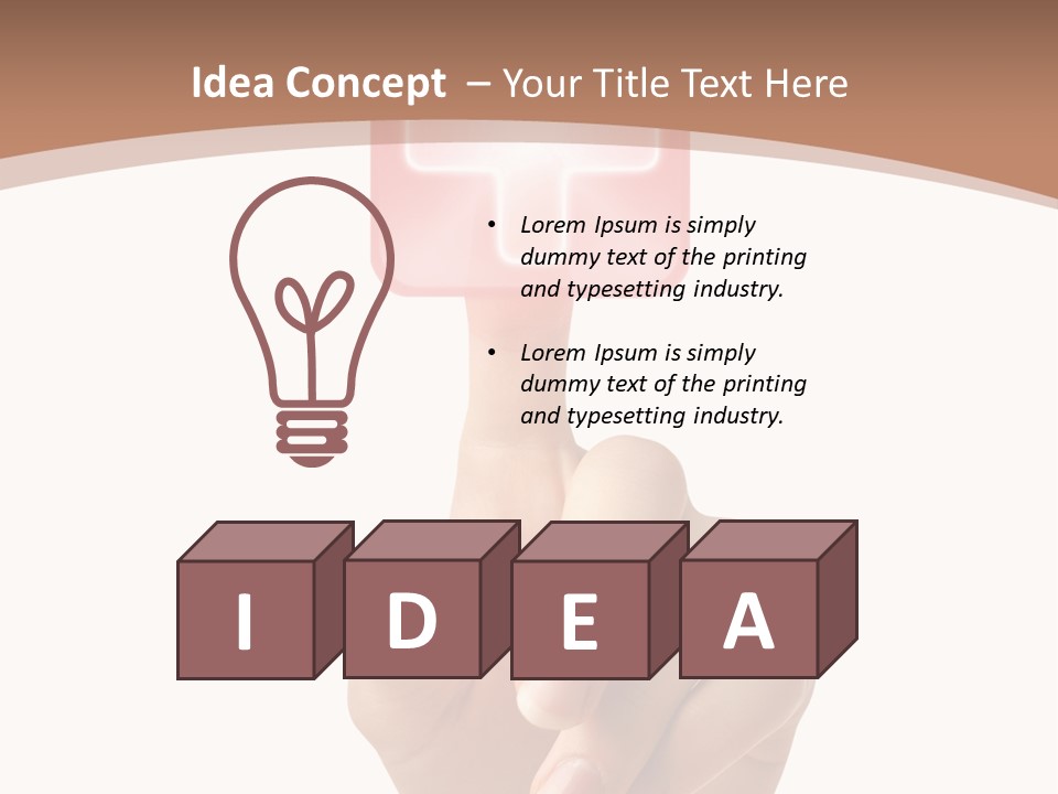 A Person Touching A Button With A Cross On It PowerPoint Template