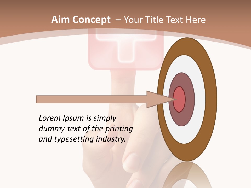 A Person Touching A Button With A Cross On It PowerPoint Template