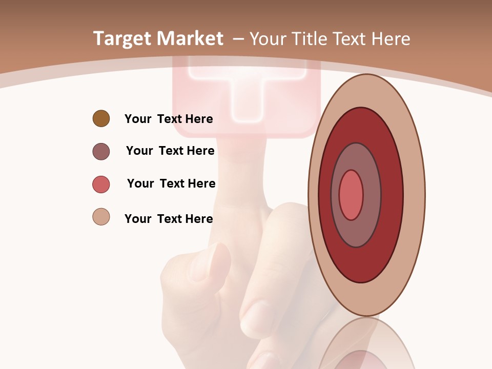 A Person Touching A Button With A Cross On It PowerPoint Template