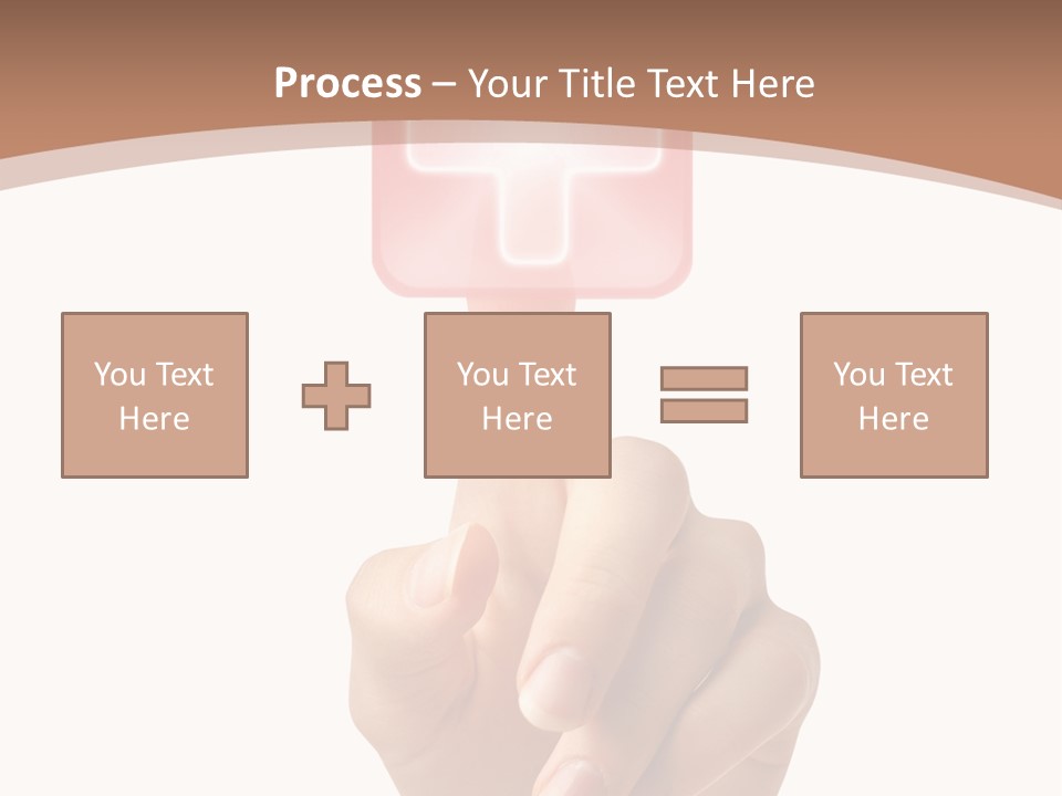 A Person Touching A Button With A Cross On It PowerPoint Template