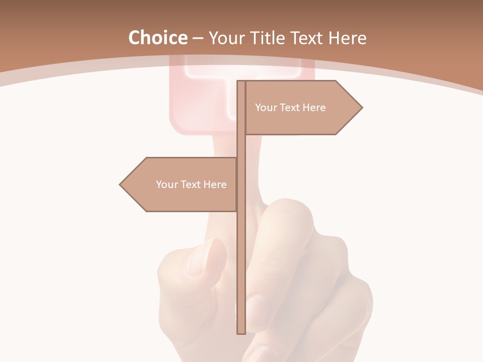 A Person Touching A Button With A Cross On It PowerPoint Template