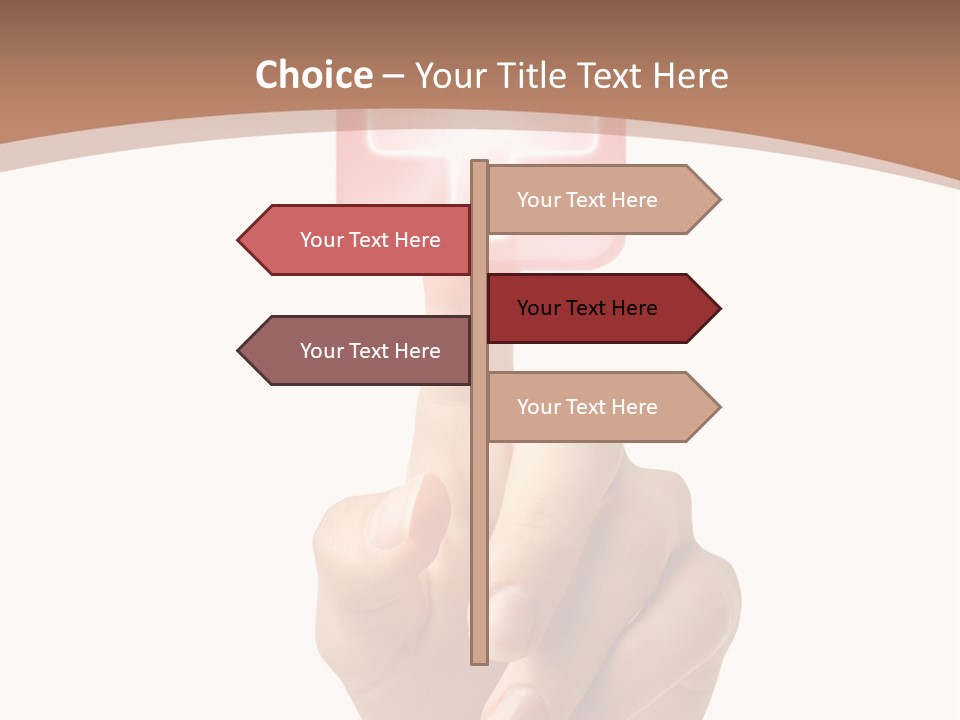 A Person Touching A Button With A Cross On It PowerPoint Template