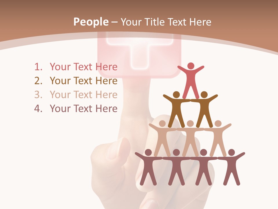 A Person Touching A Button With A Cross On It PowerPoint Template