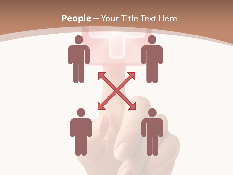 A Person Touching A Button With A Cross On It PowerPoint Template