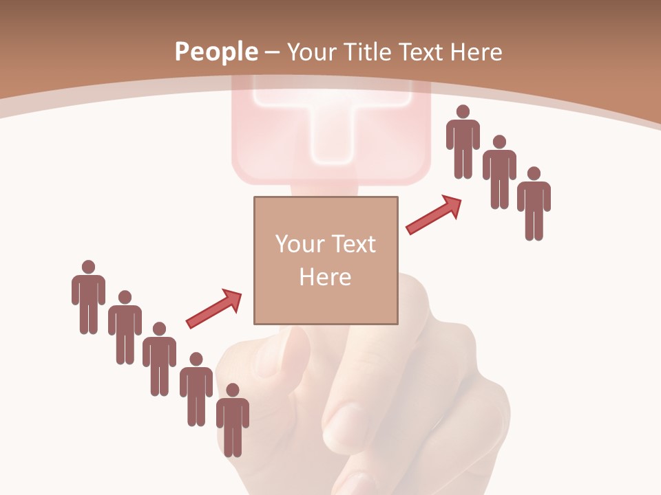 A Person Touching A Button With A Cross On It PowerPoint Template