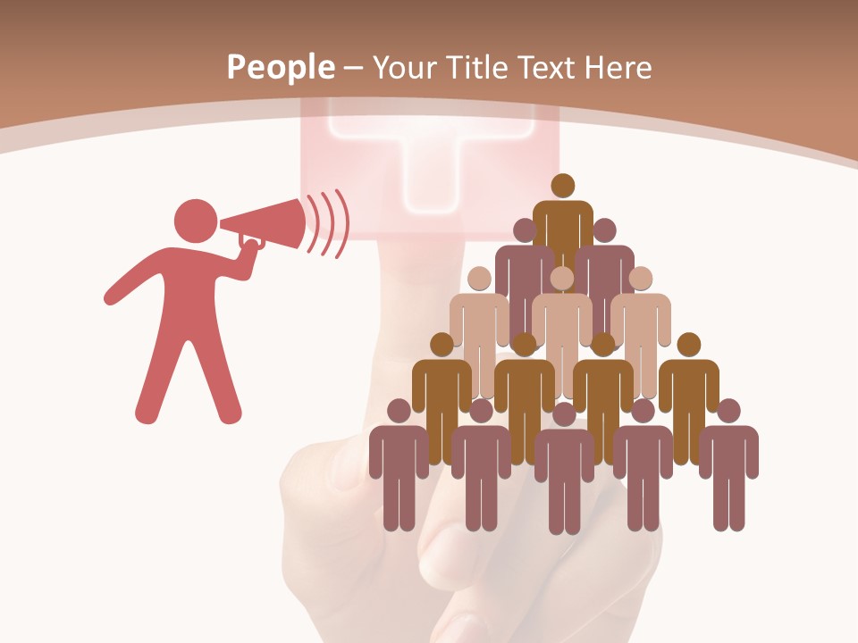 A Person Touching A Button With A Cross On It PowerPoint Template