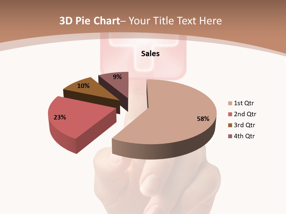 A Person Touching A Button With A Cross On It PowerPoint Template
