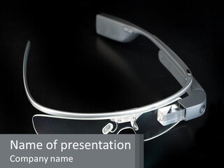 A Pair Of Glasses Sitting On Top Of A Table PowerPoint Template