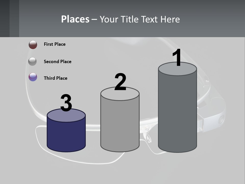 A Pair Of Glasses Sitting On Top Of A Table PowerPoint Template