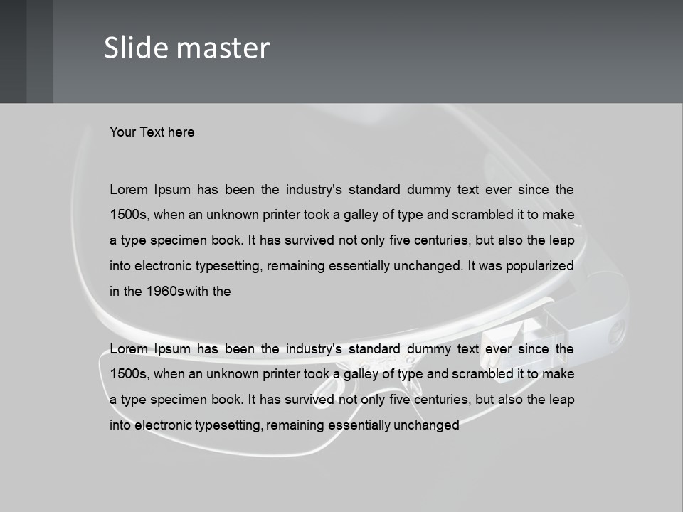 A Pair Of Glasses Sitting On Top Of A Table PowerPoint Template