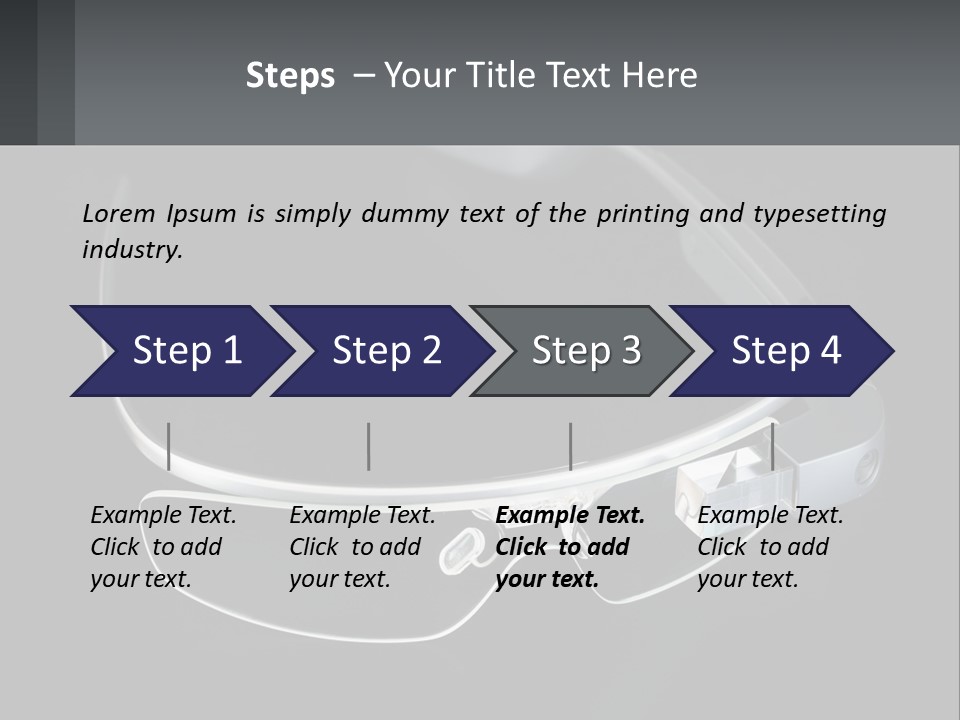 A Pair Of Glasses Sitting On Top Of A Table PowerPoint Template
