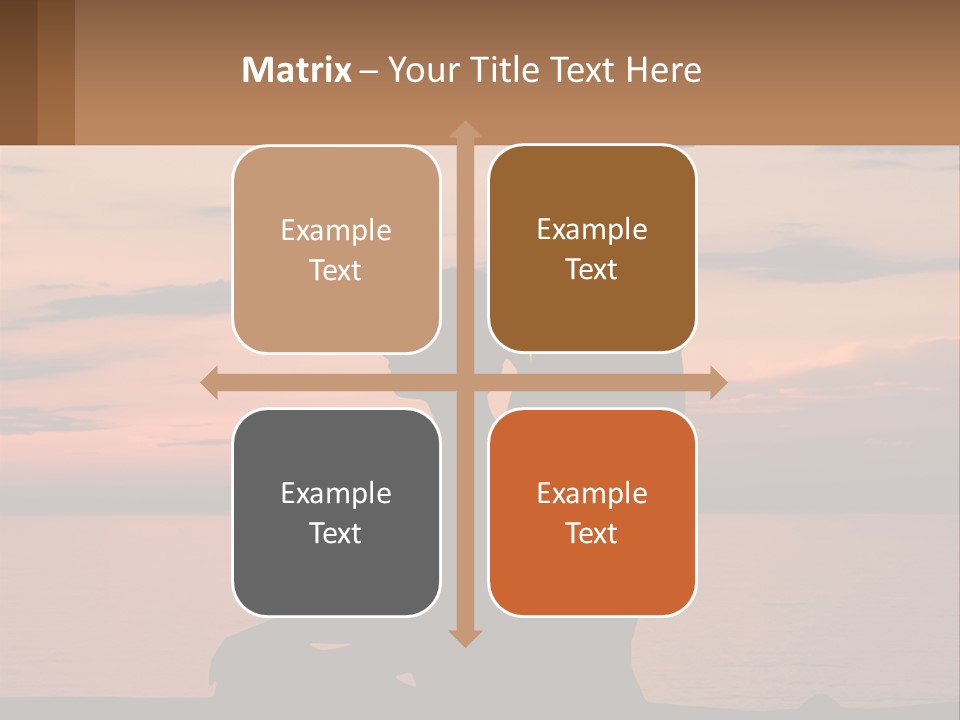A Silhouette Of A Woman And Child Against A Sunset PowerPoint Template