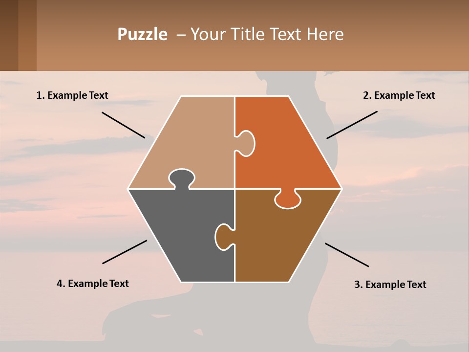 A Silhouette Of A Woman And Child Against A Sunset PowerPoint Template