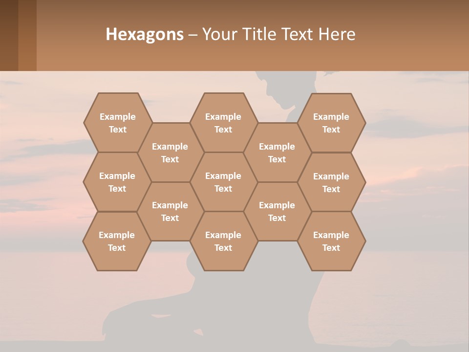 A Silhouette Of A Woman And Child Against A Sunset PowerPoint Template