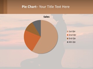 A Silhouette Of A Woman And Child Against A Sunset PowerPoint Template