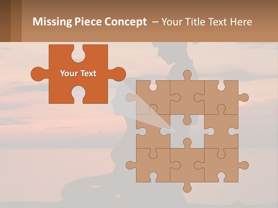 A Silhouette Of A Woman And Child Against A Sunset PowerPoint Template