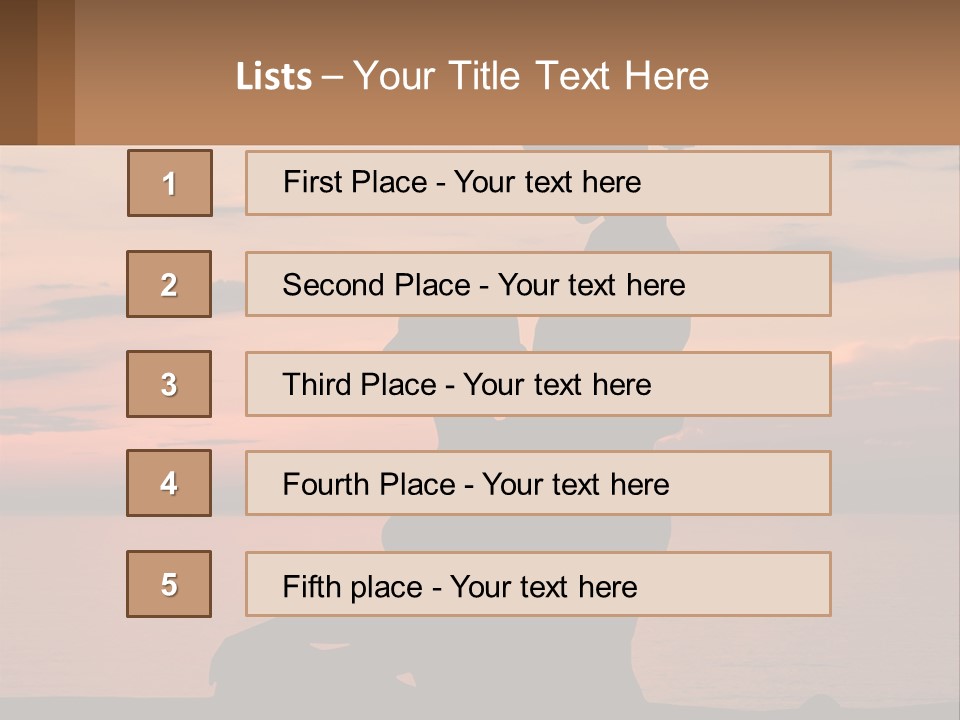 A Silhouette Of A Woman And Child Against A Sunset PowerPoint Template